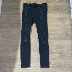 Size 30 skinny ripped jeans.